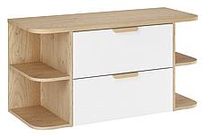 Umyvadlová skříňka ASTER 100 cm bílá/dub cremona s regály