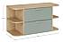 Umyvadlová skříňka ASTER 100 cm zelená/dub cremona s regály