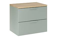 Umyvadlová skříňka ASTER 60 cm zelená s deskou