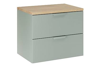 Umyvadlová skříňka ASTER 60 cm zelená s deskou