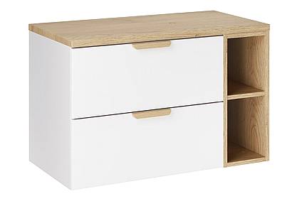 Umyvadlová skříňka ASTER 80 cm bílá/dub cremona