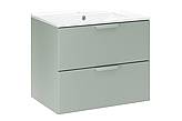 Umyvadlová skříňka do koupelny ASTER 60 cm zelená s umyvadlem