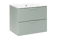 Umyvadlová skříňka do koupelny ASTER 60 cm zelená s umyvadlem