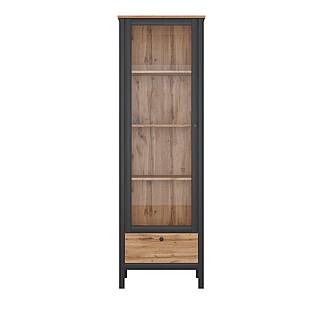 Vitrína 1w1s LOFT - dub wotan
