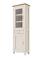 Vitrína LEAVNDE W4P z masivu krémová