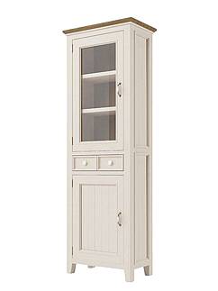 Vitrína LEAVNDE W4P z masivu krémová