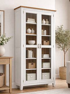 Vitrína LEVANDE SLIM W8P bílá