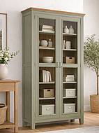 Vitrína LEVANDE W8P AIR z masivu olivová