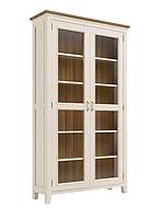 Vitrína LEVANDE W8P z masivu krémová