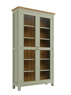 Vitrína LEVANDE W8P z masivu olivová