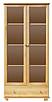 Vitrína z masivu Nikolas 68A 1S2D, š.90cm, přírodní
