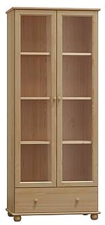 Vitrína z masivu Nikolas RW103, š.80cm, přírodní