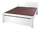 Vysoká postel z masivu Rhino II, šířka 160 cm - bílá